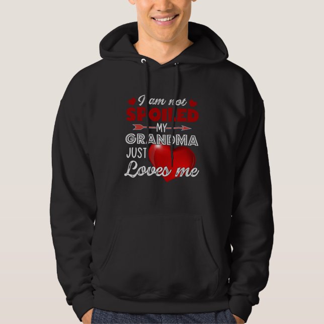 Veste À Capuche I m Not Spoiled My Grandma Just Loves Me Tees Moth (Devant)