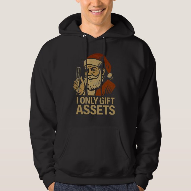 Veste À Capuche I Only Gift Assets™ Crypto Blockchain Santa Claus (Devant)