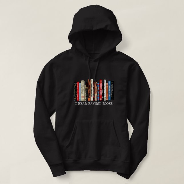 Veste À Capuche I Read Banned Books Week Librarian Freadom Reader (Design devant)