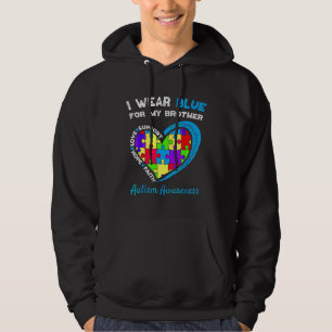 Veste À Capuche I Wear Blue For My Brother Kids Autism Awareness S