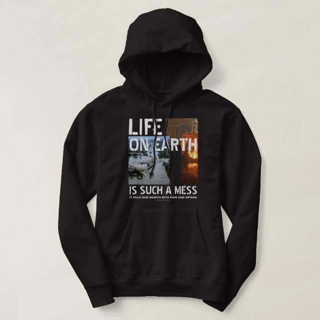 Veste À Capuche IBONELTD. LA VIE SUR TERRE 2db (Design devant)
