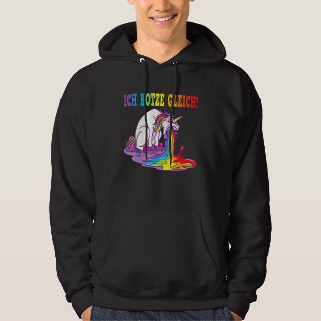 Veste À Capuche Ich Kotz Ggleich Unicorn Spit Evil (Devant)