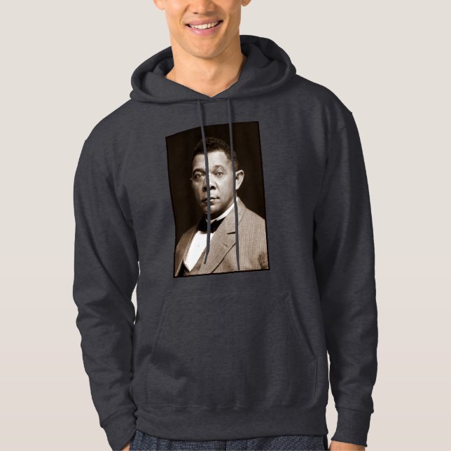 Veste À Capuche Icône de l'histoire noire : Booker T. Washington,  (Devant)