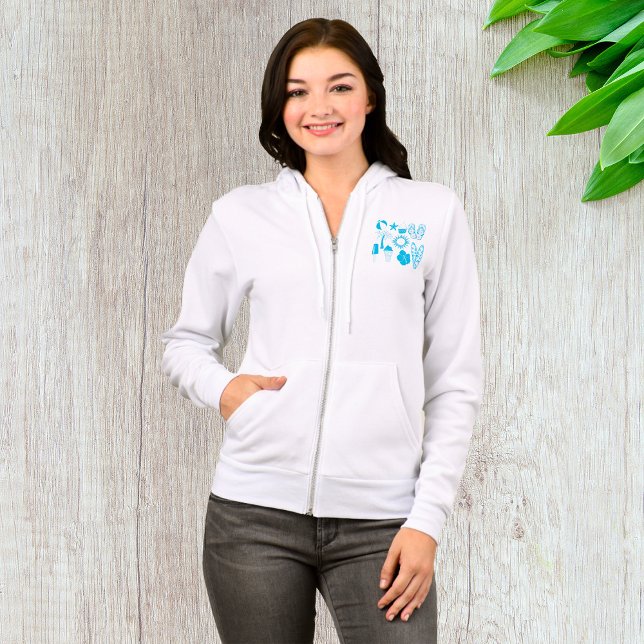 Veste À Capuche Icônes d'été femmes Full Zip (Créateur téléchargé)