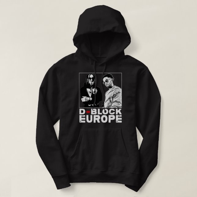 Veste À Capuche Idée Cadeau Classique D Bloc Europe Noir Et Blanc  (Design devant)