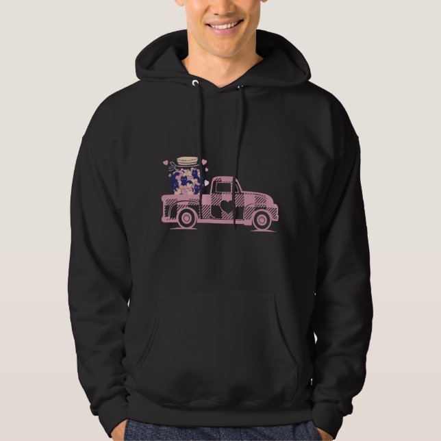 Veste À Capuche Idée cadeau Pet Lover Saint Valentin Chat Jar Red  (Devant)