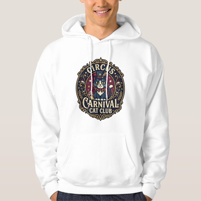 Veste À Capuche Idée cadeau pour papa de chat de carnaval du cirqu (Devant)