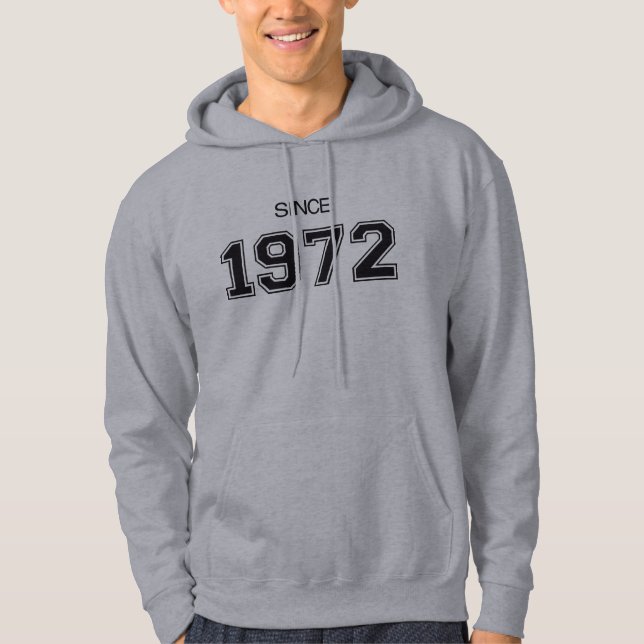 Veste À Capuche idée de cadeau d'anniversaire 1972 (Devant)
