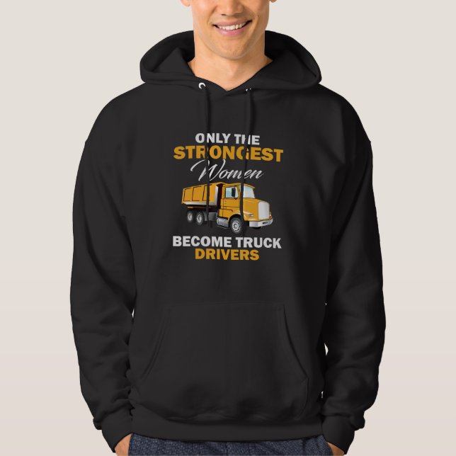 Veste À Capuche Idée De Conducteur De Camion Pour Les Femmes (Devant)