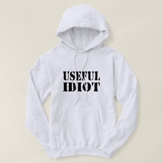 VESTE À CAPUCHE IDIOT UTILE (Design devant)