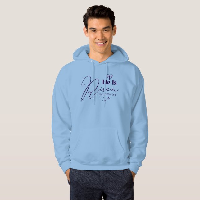 Veste À Capuche Il est ressuscité Pâques Chrétien (Devant entier)