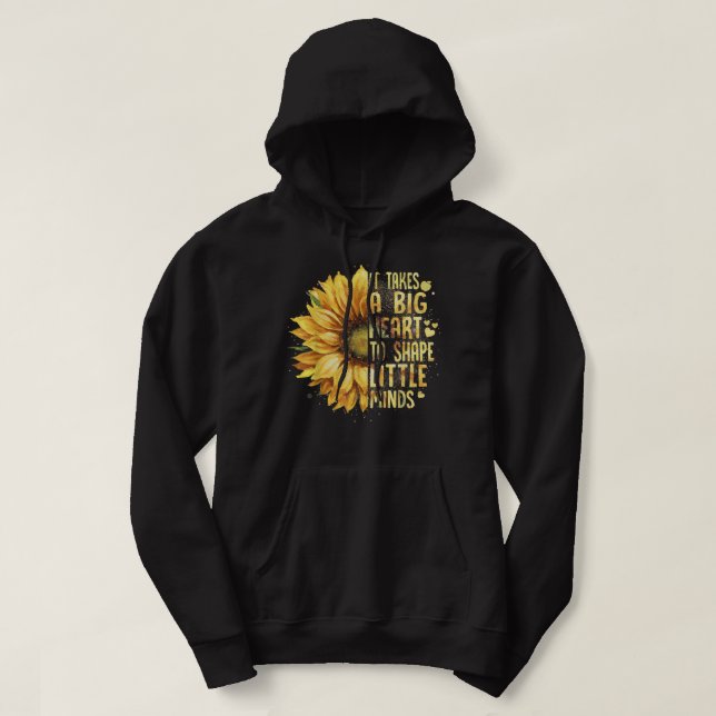 Veste À Capuche Il faut un grand coeur pour façonner les petits es (Design devant)