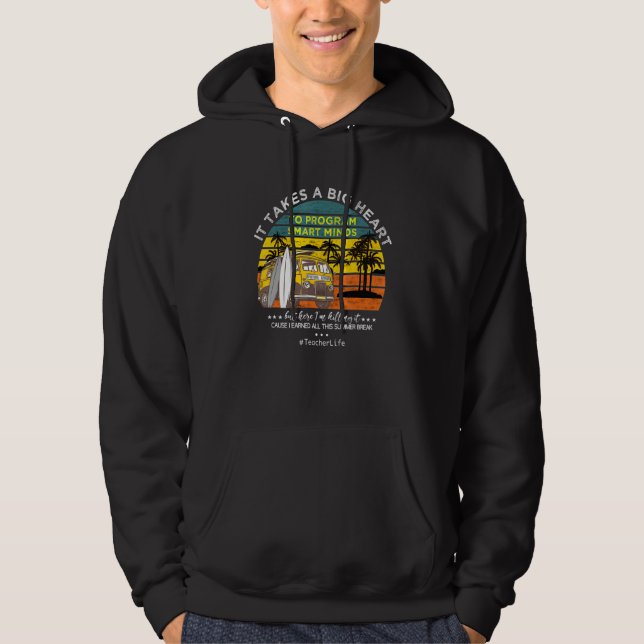 Veste À Capuche Il faut un grand cœur pour programmer les esprits  (Devant)