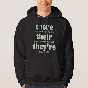 Veste À Capuche Il Leur Ils Professeur de grammaire anglaise Pun G