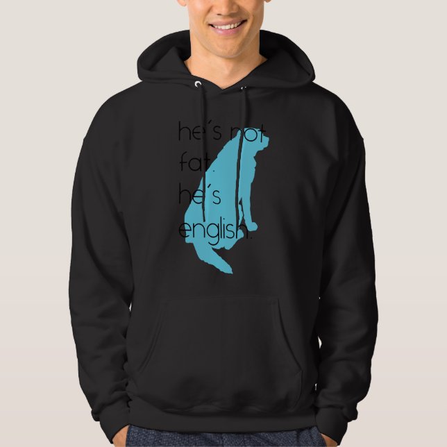 Veste À Capuche Il N'Est Pas Gros Il Est Anglais Bleu (Devant)
