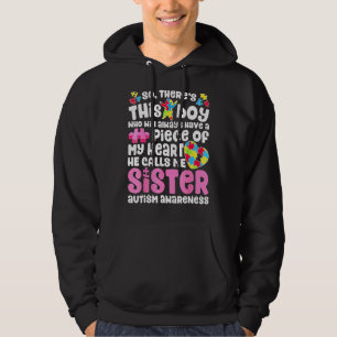 Veste À Capuche Il y a ce garçon qu'il m'appelle soeur Autisme Awa