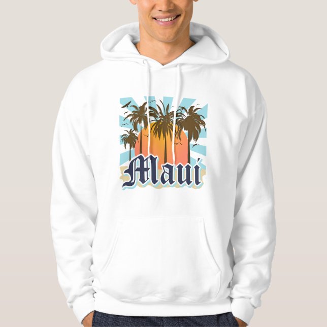 Veste À Capuche Île de souvenir de Maui Hawaï (Devant)