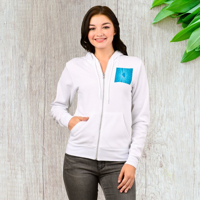 Veste À Capuche Illinois silhouette étoile bleue éclatée (Créateur téléchargé)