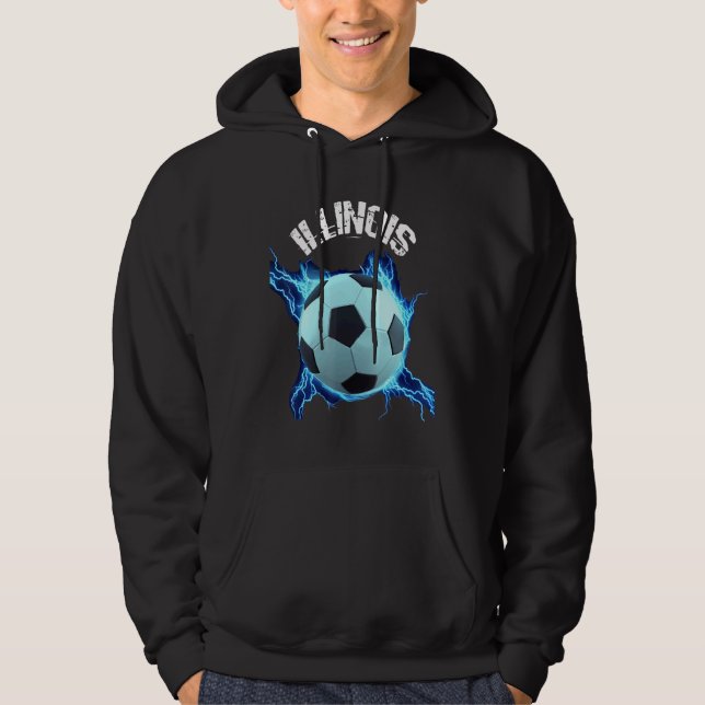 Veste À Capuche Illinois Soccer Retro (Devant)