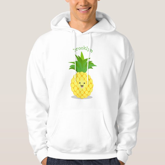 Veste À Capuche Illustration d'ananas mignon (Devant)