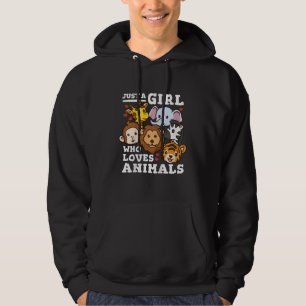 Veste À Capuche Illustration d'animaux mignons du zoo éléphant et