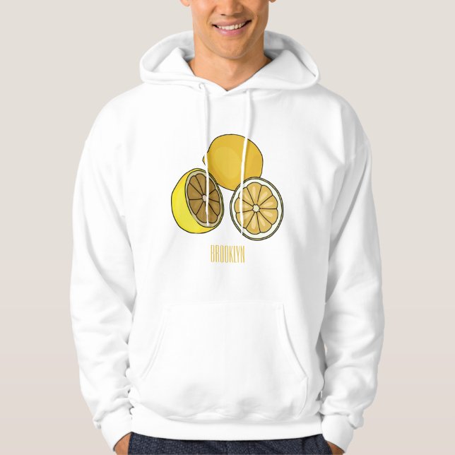 Veste À Capuche Illustration de citron (Devant)