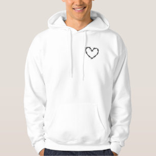 Veste À Capuche Illustration de cœur en fil de fer de style punk e