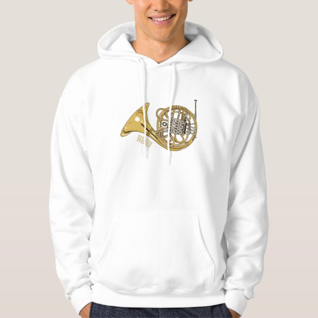 Veste À Capuche Illustration de corne française (Devant)
