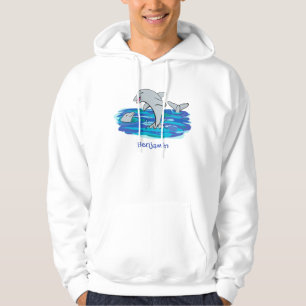 Veste À Capuche Illustration de dauphins heureux adorables
