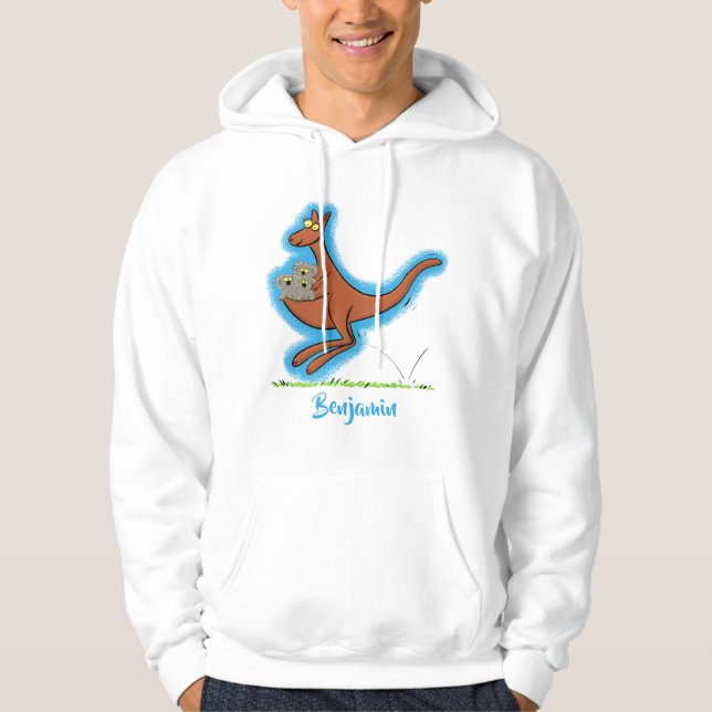 Veste À Capuche Illustration de dessin animé Cute kangaroo et koal (Devant)