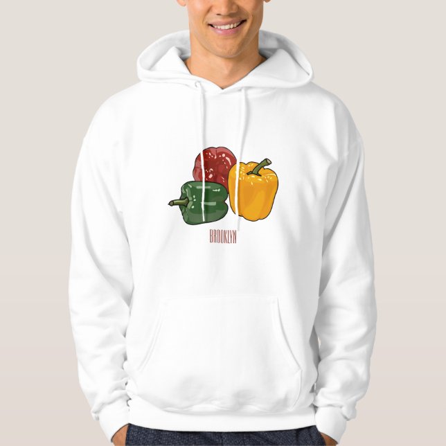 Veste À Capuche Illustration de dessin de Capsicum (Devant)