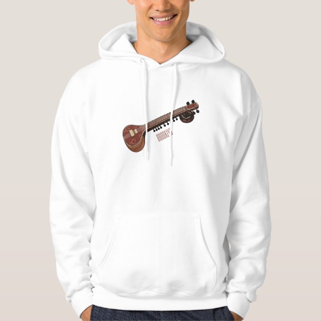 Veste À Capuche Illustration de dessin de Sitar (Devant)