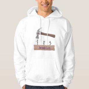 Veste À Capuche Illustration de dessin mignon, marteau et ongles