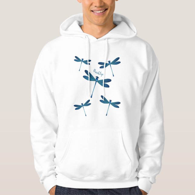 Veste À Capuche Illustration de dragonfly (Devant)