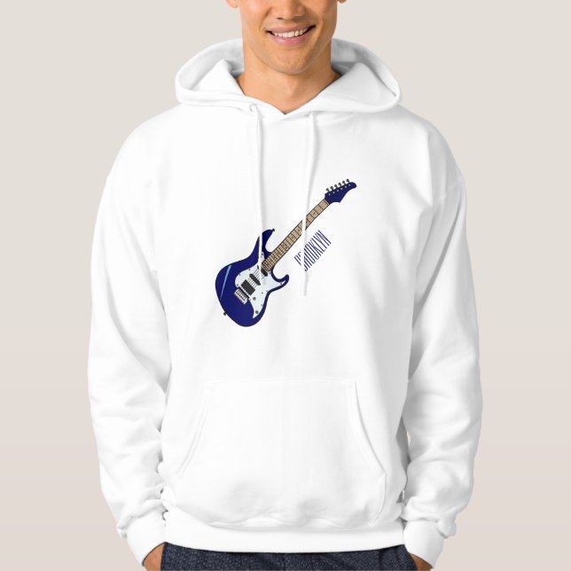 Veste À Capuche Illustration de guitare électrique (Devant)