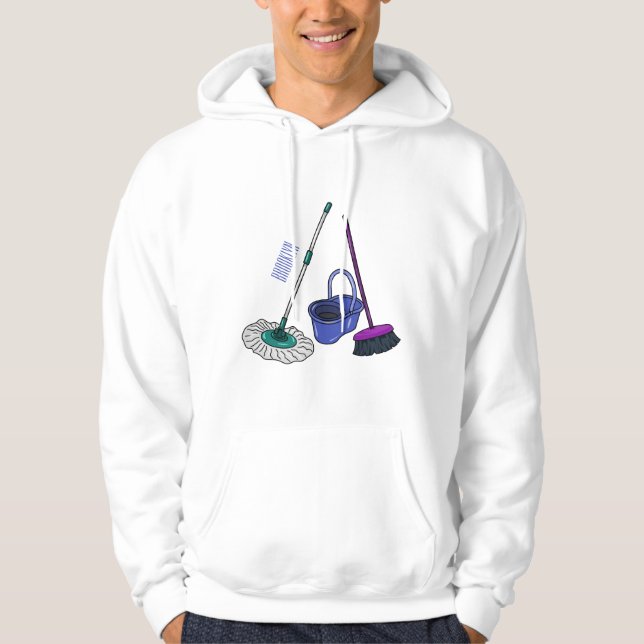 Veste À Capuche Illustration de la bande dessinée Broom & mop (Devant)