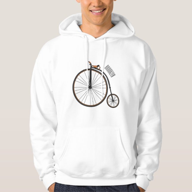 Veste À Capuche Illustration de la bande dessinée de vélo à grande (Devant)