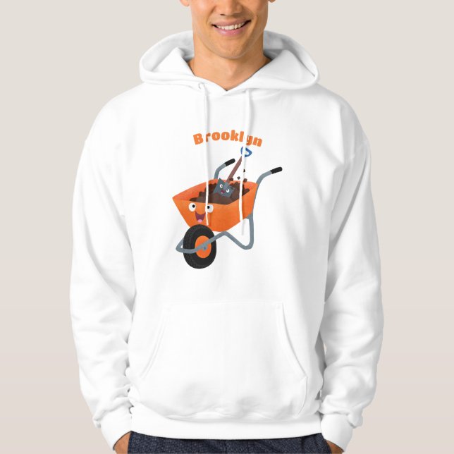 Veste À Capuche Illustration de la brouette en brouette orange trè (Devant)