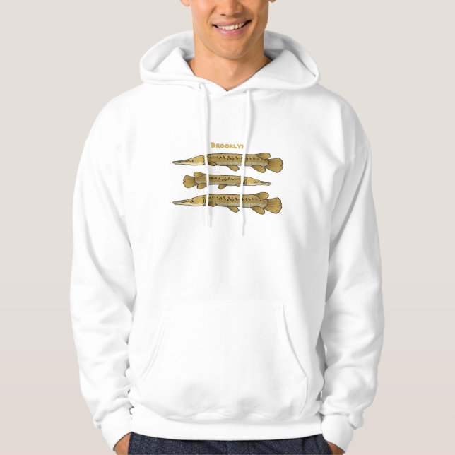 Veste À Capuche Illustration de l'alligator garfish (Devant)