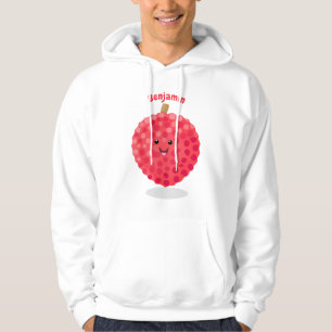 Veste À Capuche Illustration de litchee rose mignon