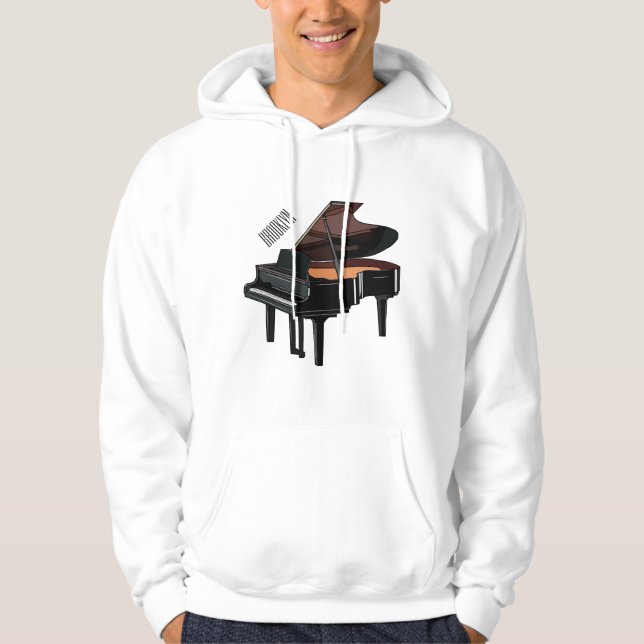 Veste À Capuche Illustration de piano (Devant)