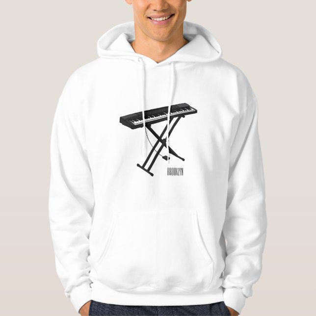 Veste À Capuche Illustration de piano clavier (Devant)