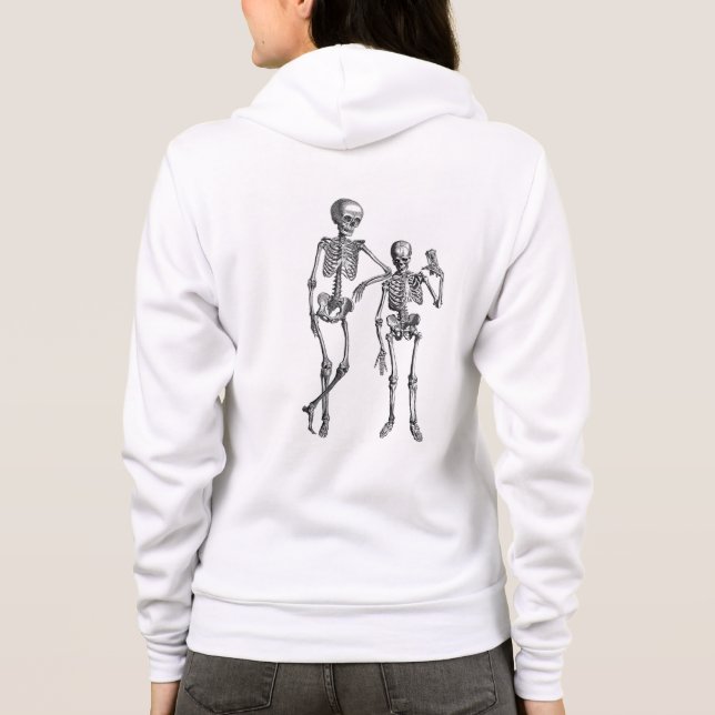 Veste À Capuche Illustration de squelettes dansants femme (Dos)
