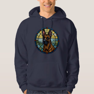 Veste À Capuche Illustration de style Malinois belge en verre vern