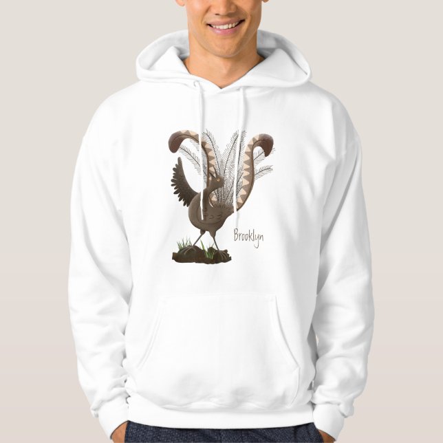 Veste À Capuche Illustration de superbe et superbe lyrebird (Devant)