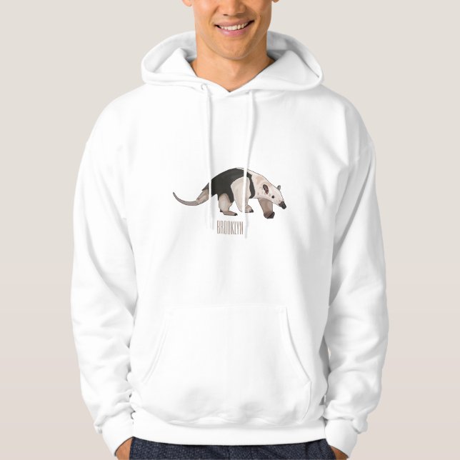 Veste À Capuche Illustration de Tamandua (Devant)