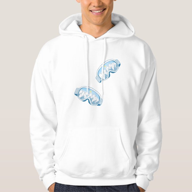 Veste À Capuche Illustration des lunettes de ski (Devant)