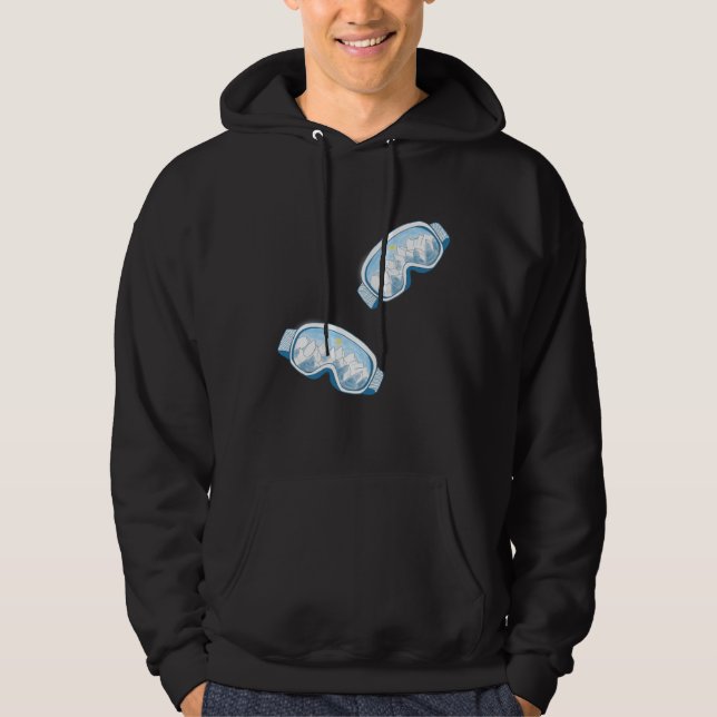Veste À Capuche Illustration des lunettes de ski (Devant)