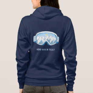 Veste À Capuche Illustration des lunettes de ski marine personnali