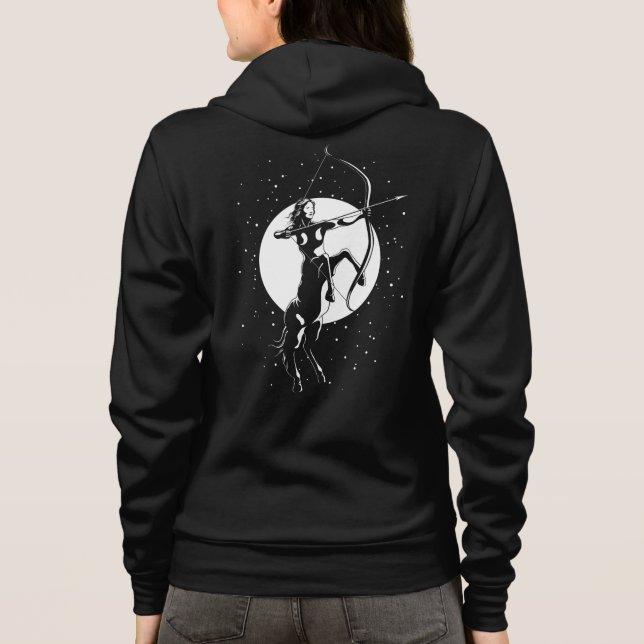 Veste À Capuche Illustration des signes zodiaques - Sagittarius (Dos)